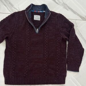 Tommy Bahama Men's Burgundy Zip-Up Sweater